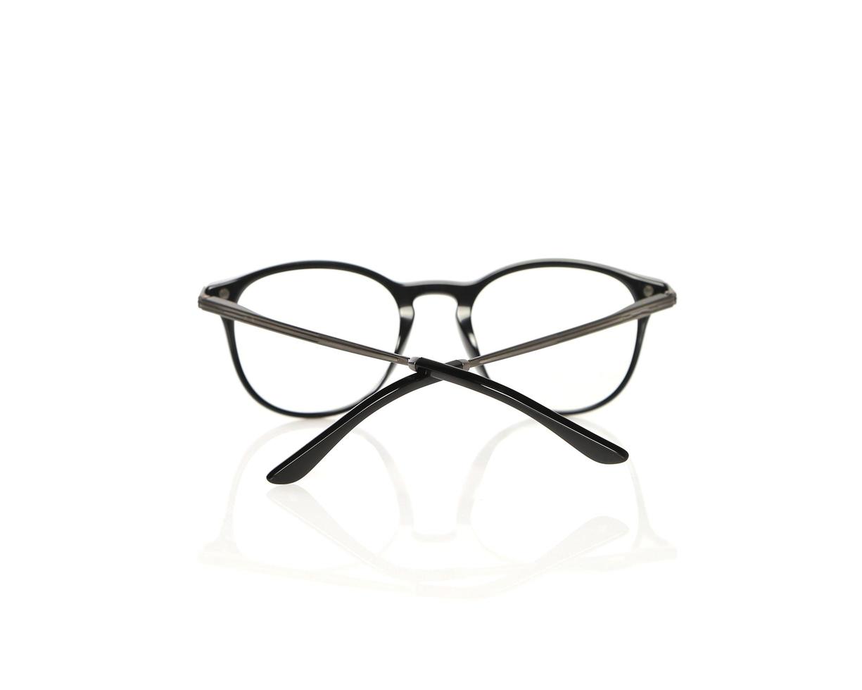 black optical glasses on a white background photo