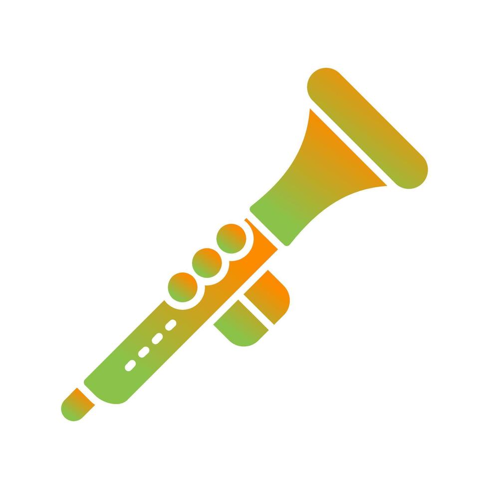 icono de vector de clarinete