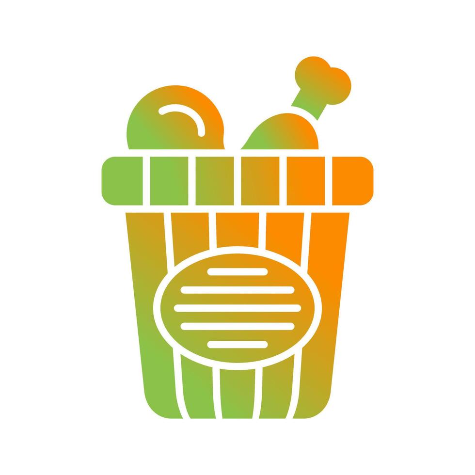 Chicken Bucket Vector Icon