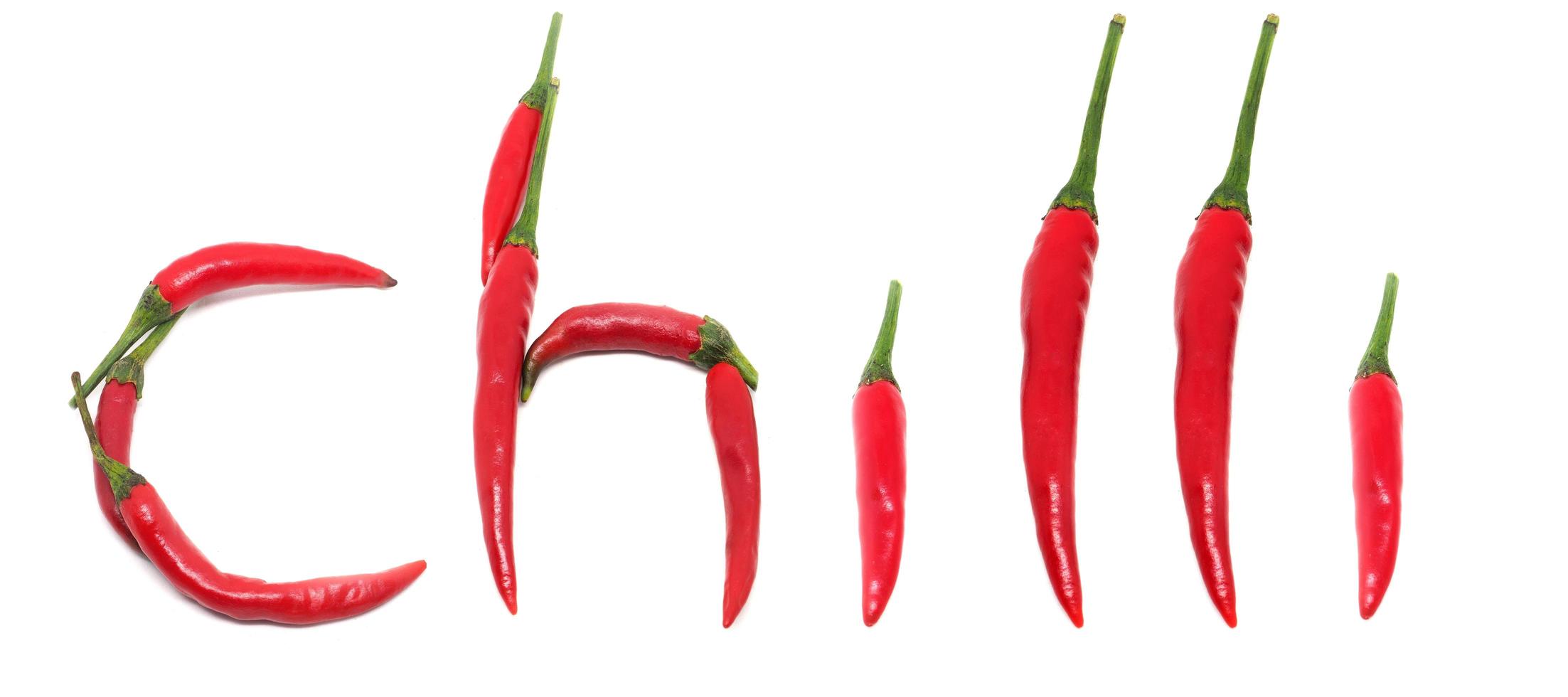 Chilli word text on white isolated,Word by red chilli nature 16684443