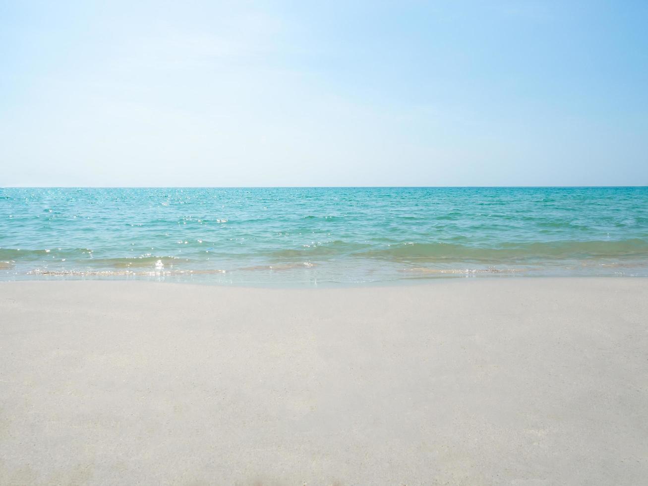 Blue ocean with wave of sea beautiful in natural landscape photo