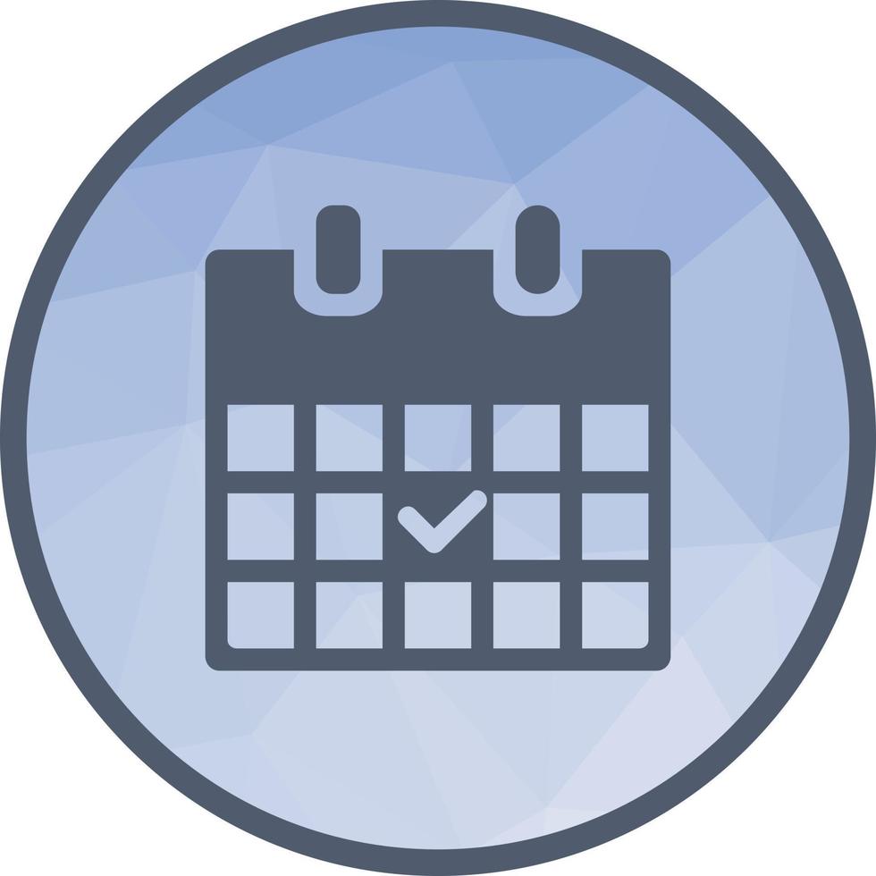 icono de fondo de baja poli calendario vector