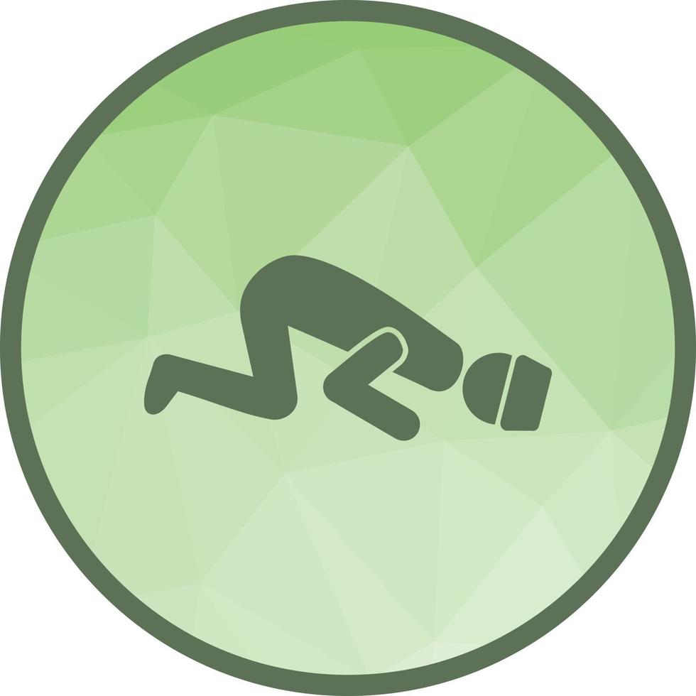 Sajdah Low Poly Background Icon vector