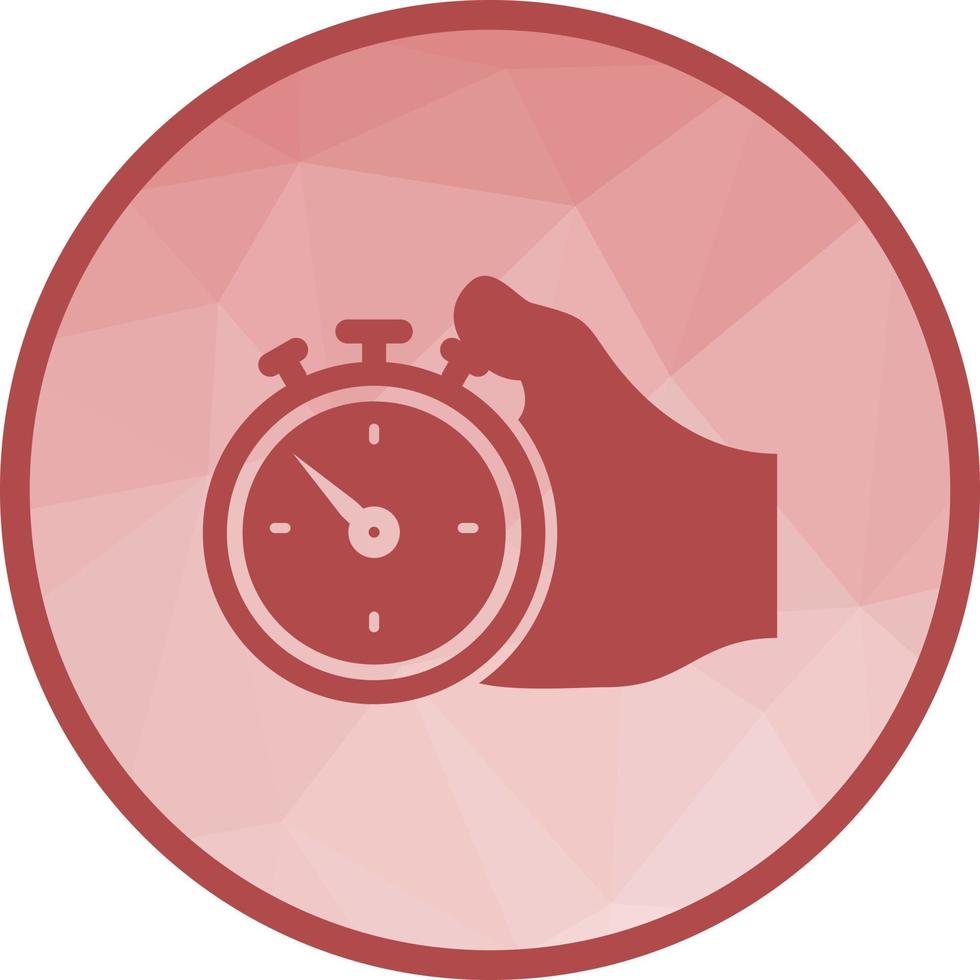 Holding Stopwatch Low Poly Background Icon vector