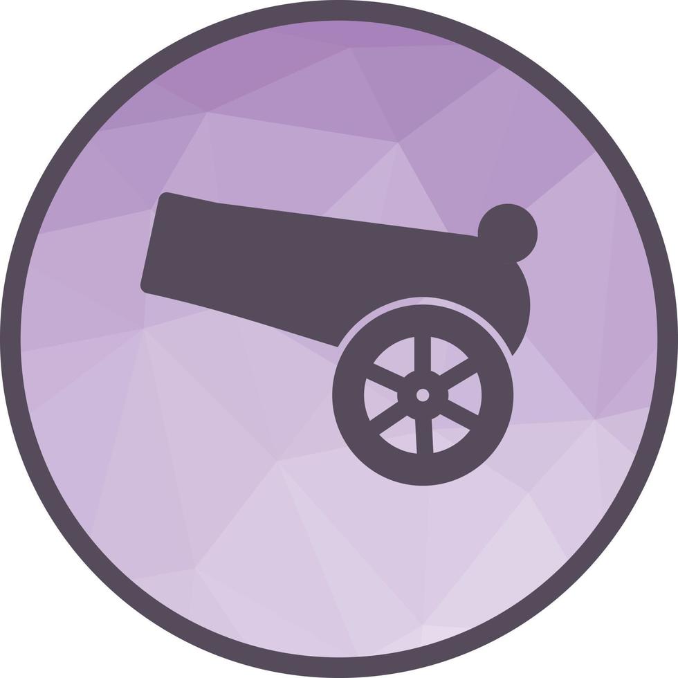 Cannon Low Poly Background Icon vector