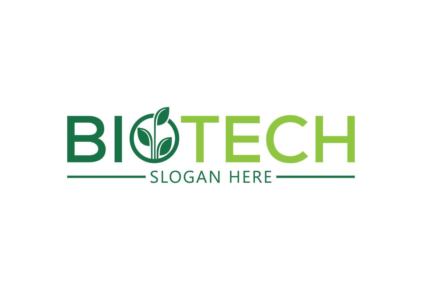 diseño de logotipo biotecnológico, plantilla de diseño vectorial vector