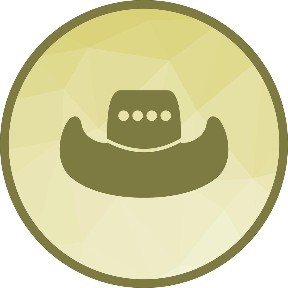 sombrero de vaquero icono de fondo de baja poli vector