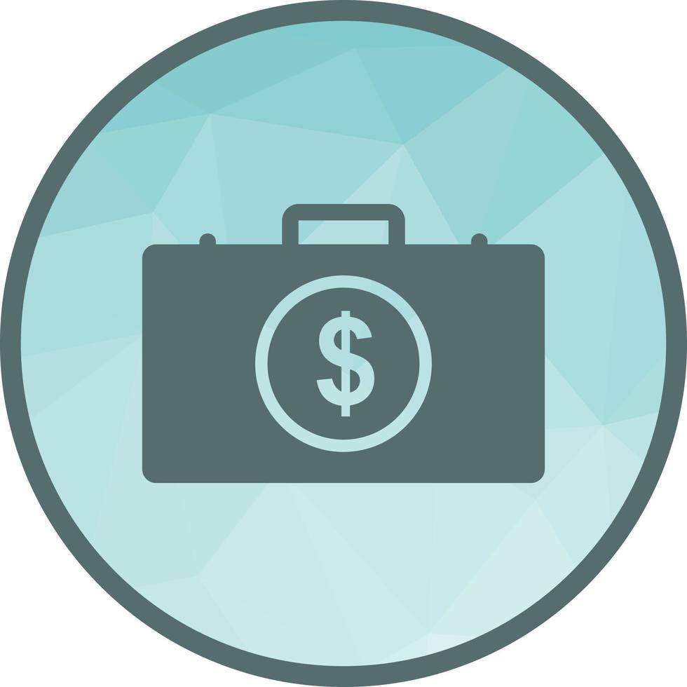 Dollar Briefcase Low Poly Background Icon vector