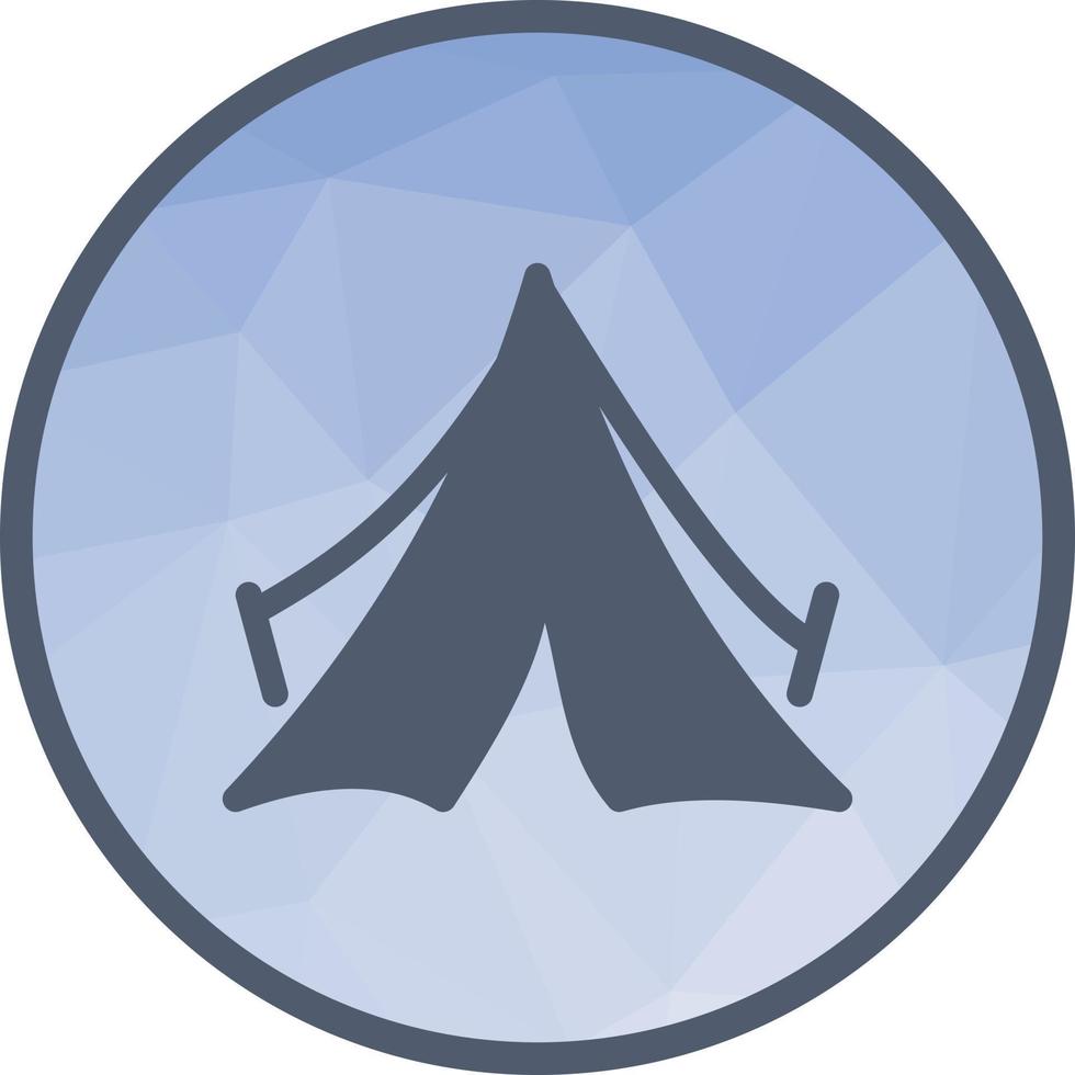 Tent Low Poly Background Icon vector