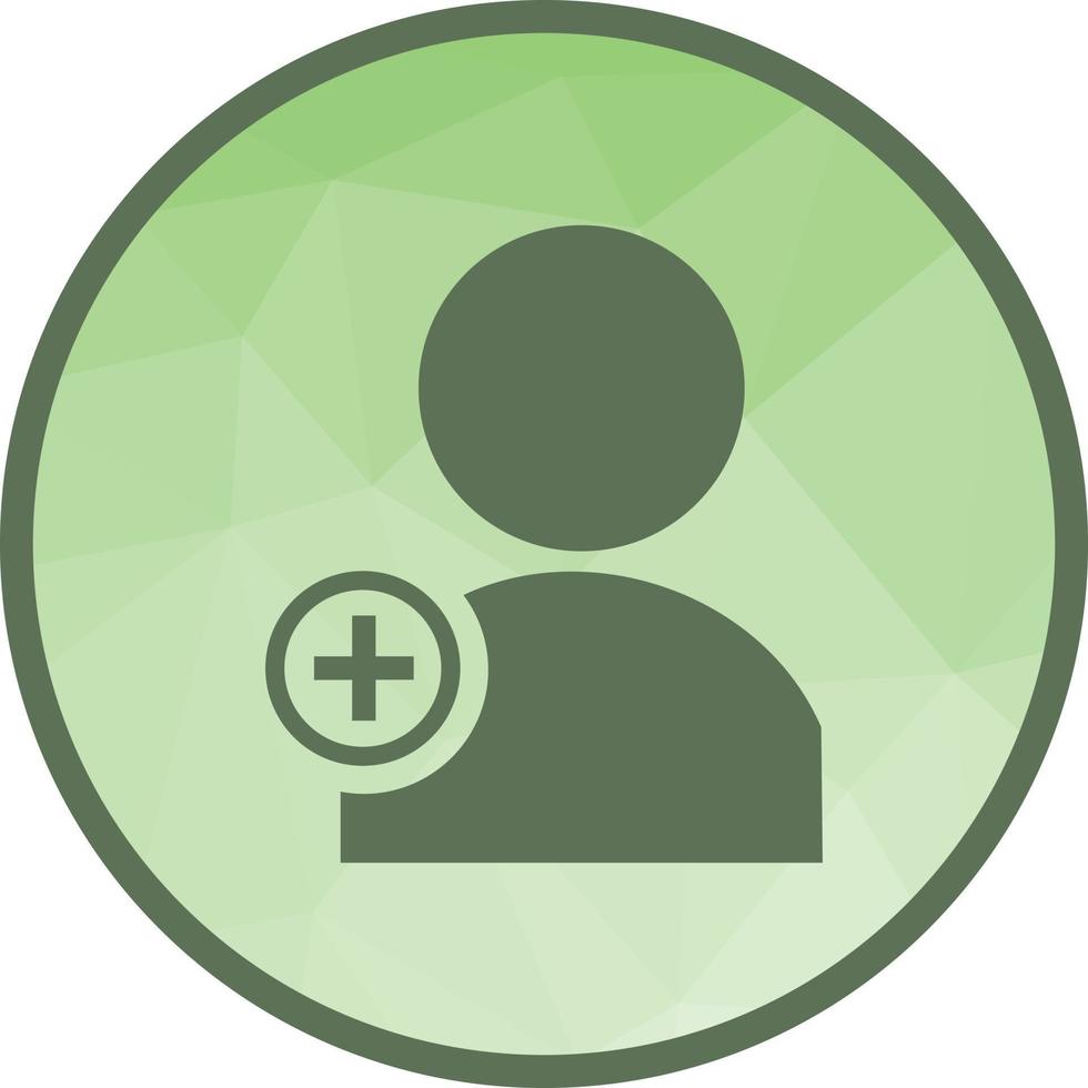 Create User Low Poly Background Icon vector