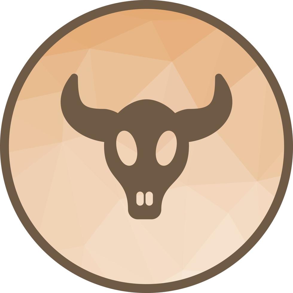 Bull Horns Low Poly Background Icon vector