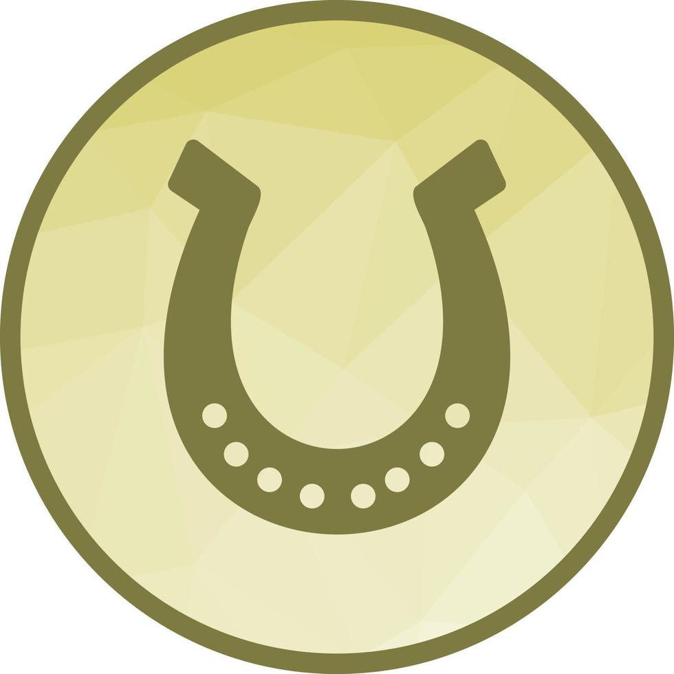Horse Shoe Low Poly Background Icon vector