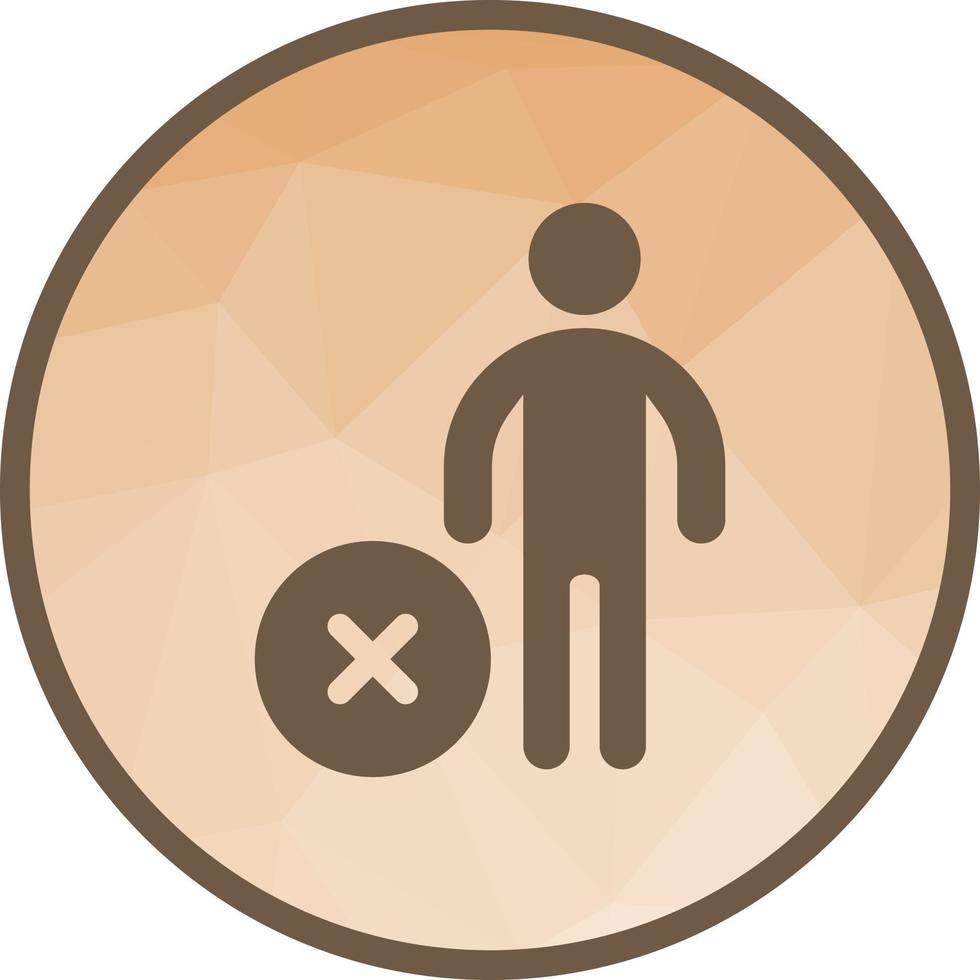 Remove User Low Poly Background Icon vector