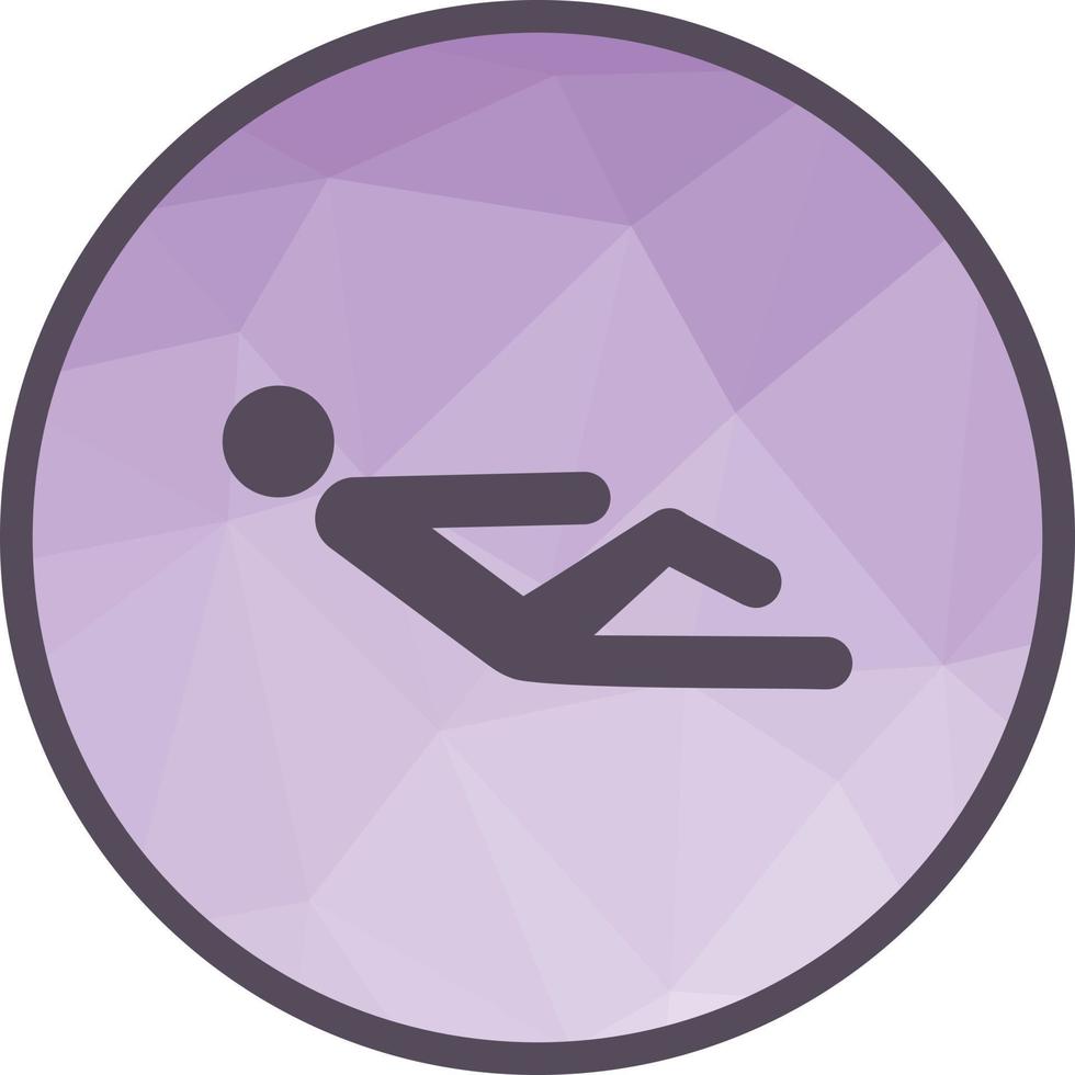 Sitting and Stretching Low Poly Background Icon vector