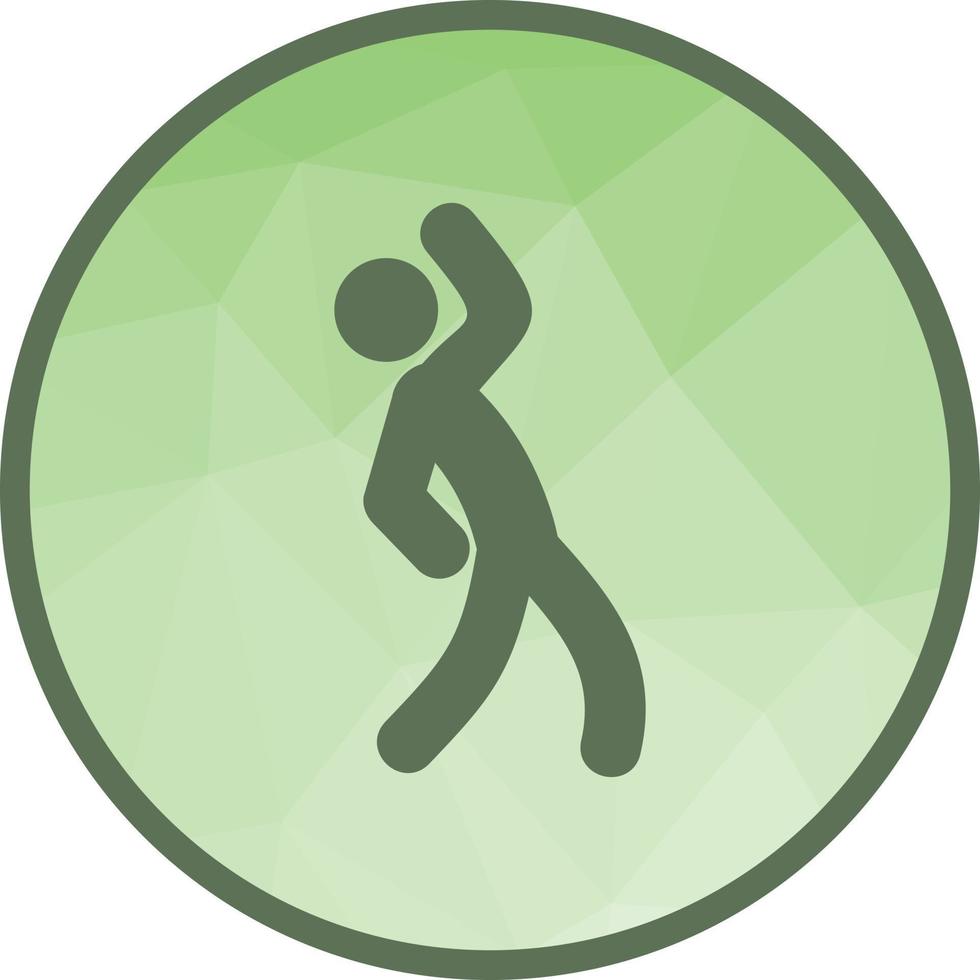 Stretching Low Poly Background Icon vector