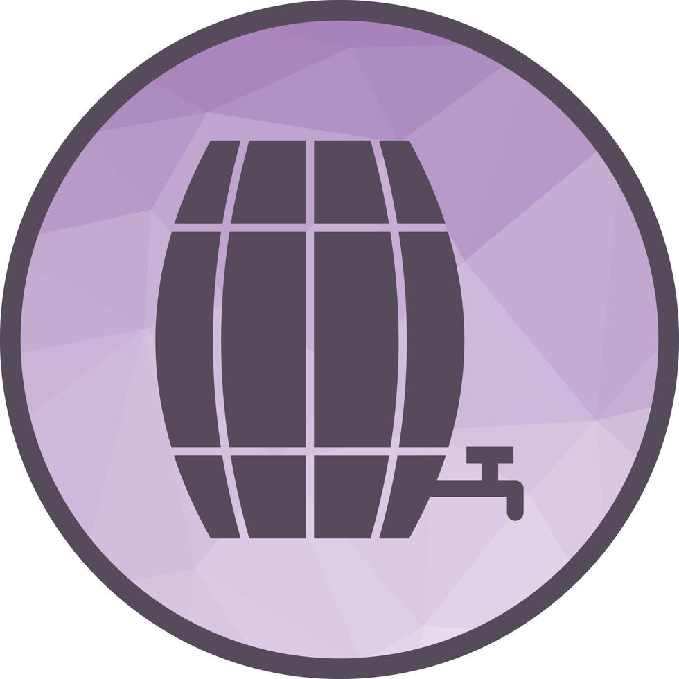 Barrel Low Poly Background Icon vector