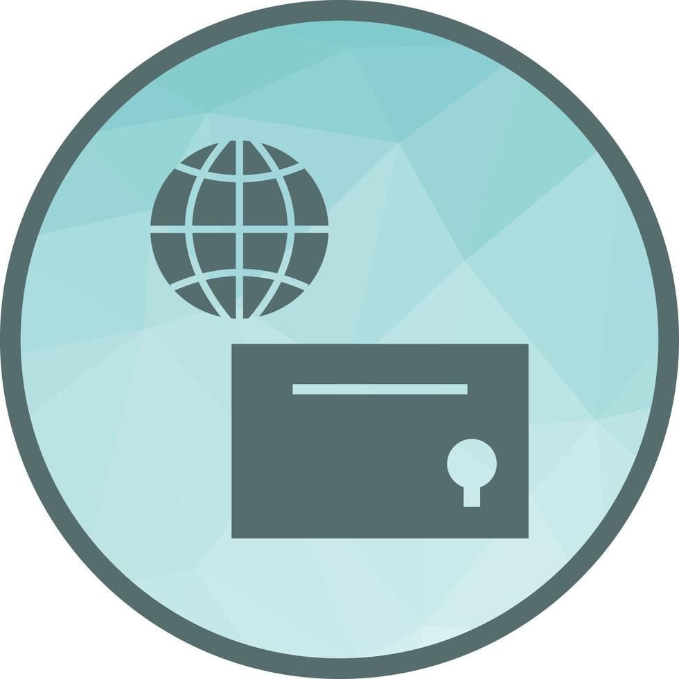 Global Certificate Low Poly Background Icon vector