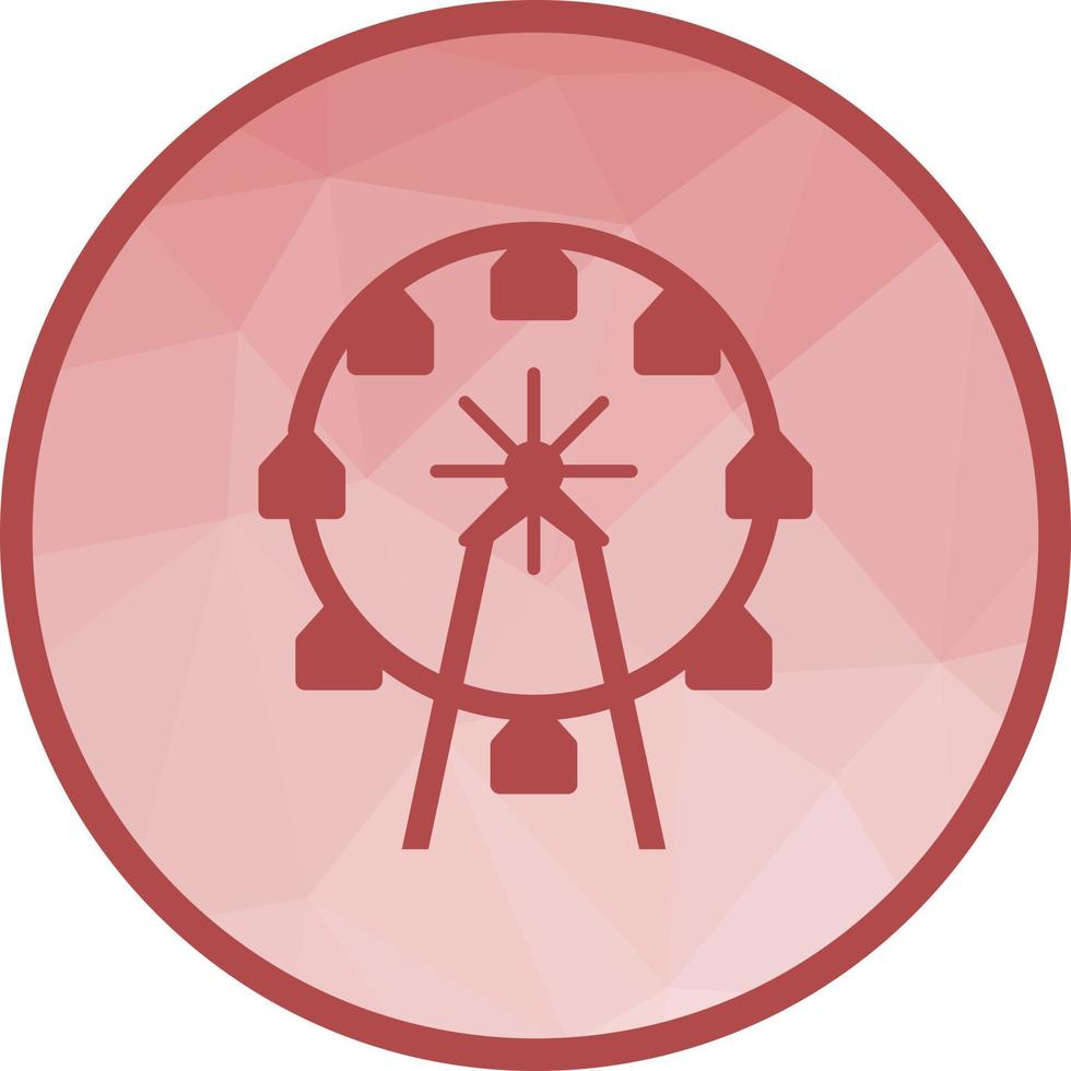 Ferris Wheel Low Poly Background Icon vector