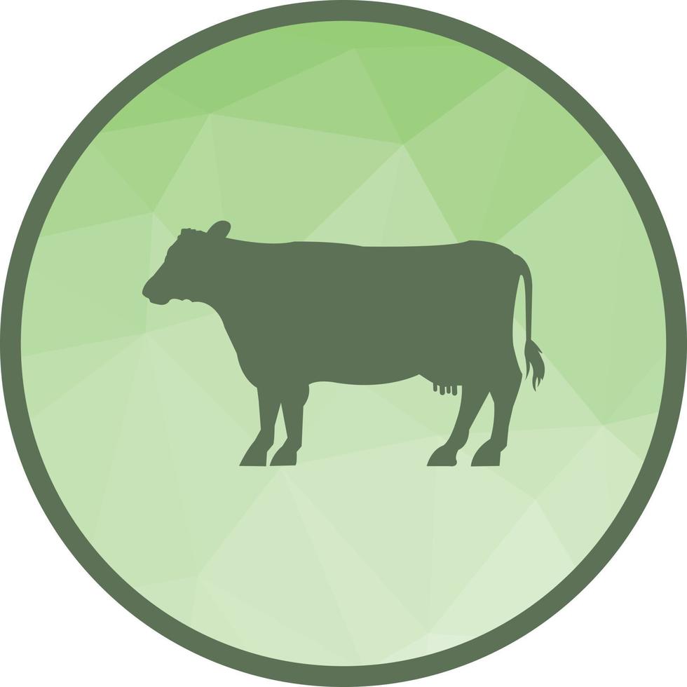 Cow Low Poly Background Icon vector