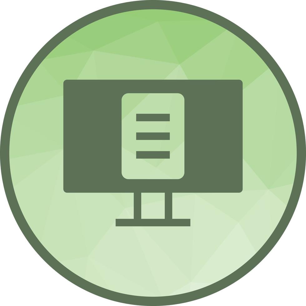 Online Lectures Low Poly Background Icon vector