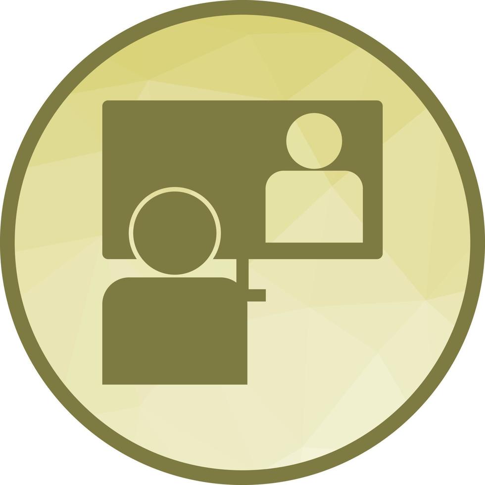 Online Lecture Low Poly Background Icon vector