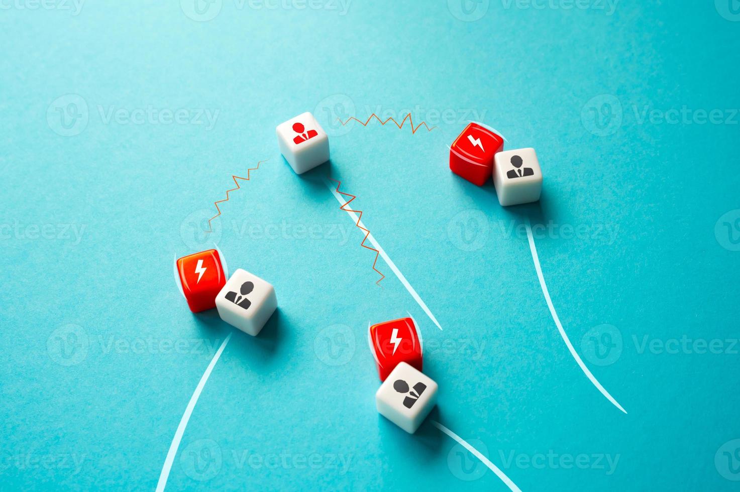 Elimination of competitors in a dishonest fight. Go over the heads. Unfair competition. Be one step ahead, confuse opponents. Achieve the goal and get victory by cunning and deceit. photo