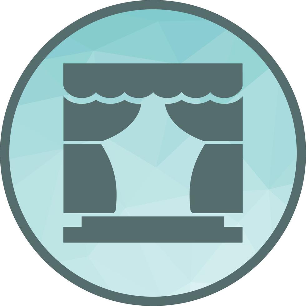 Theatre Low Poly Background Icon vector