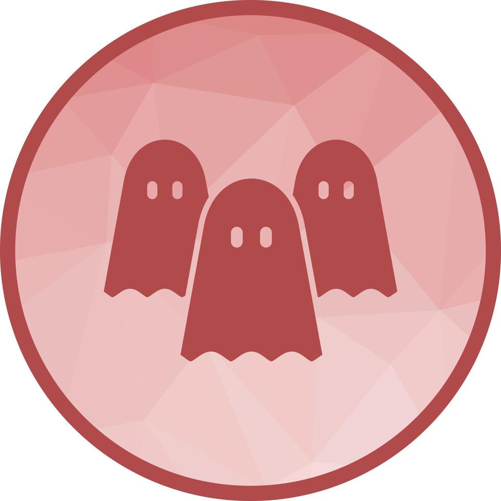 Ghosts Low Poly Background Icon vector