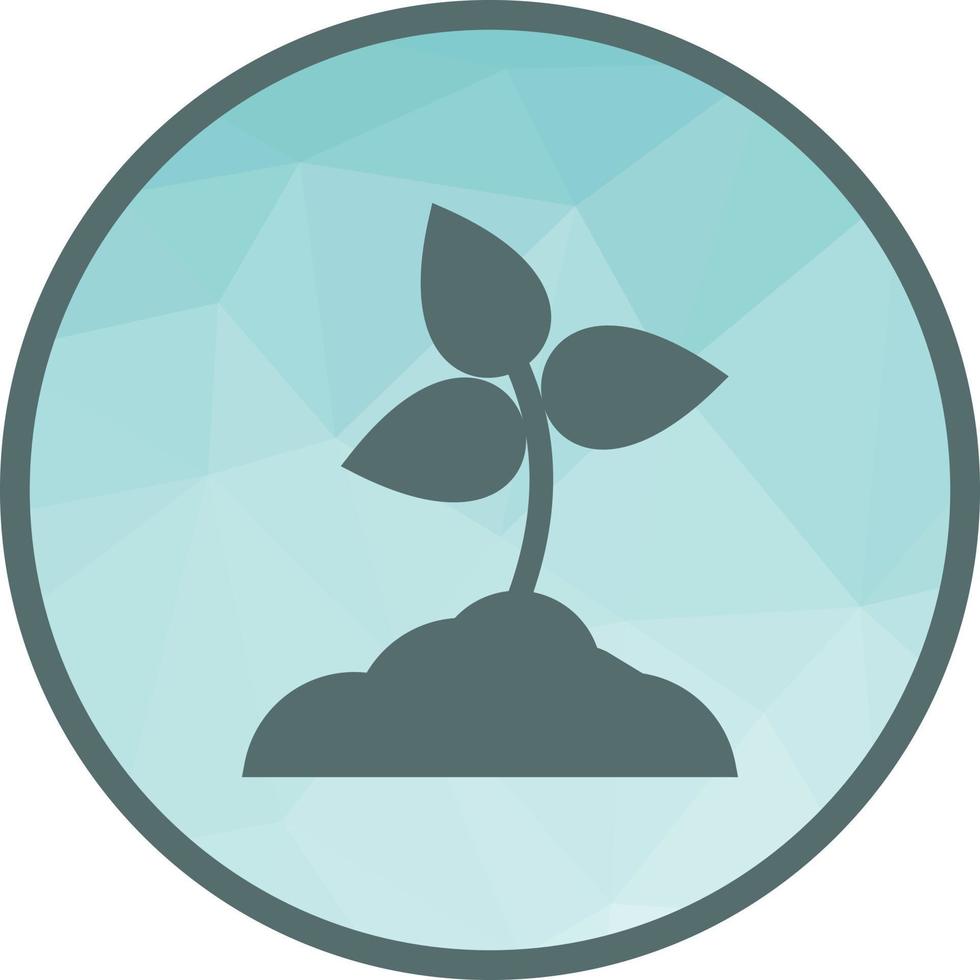 Planting Low Poly Background Icon vector