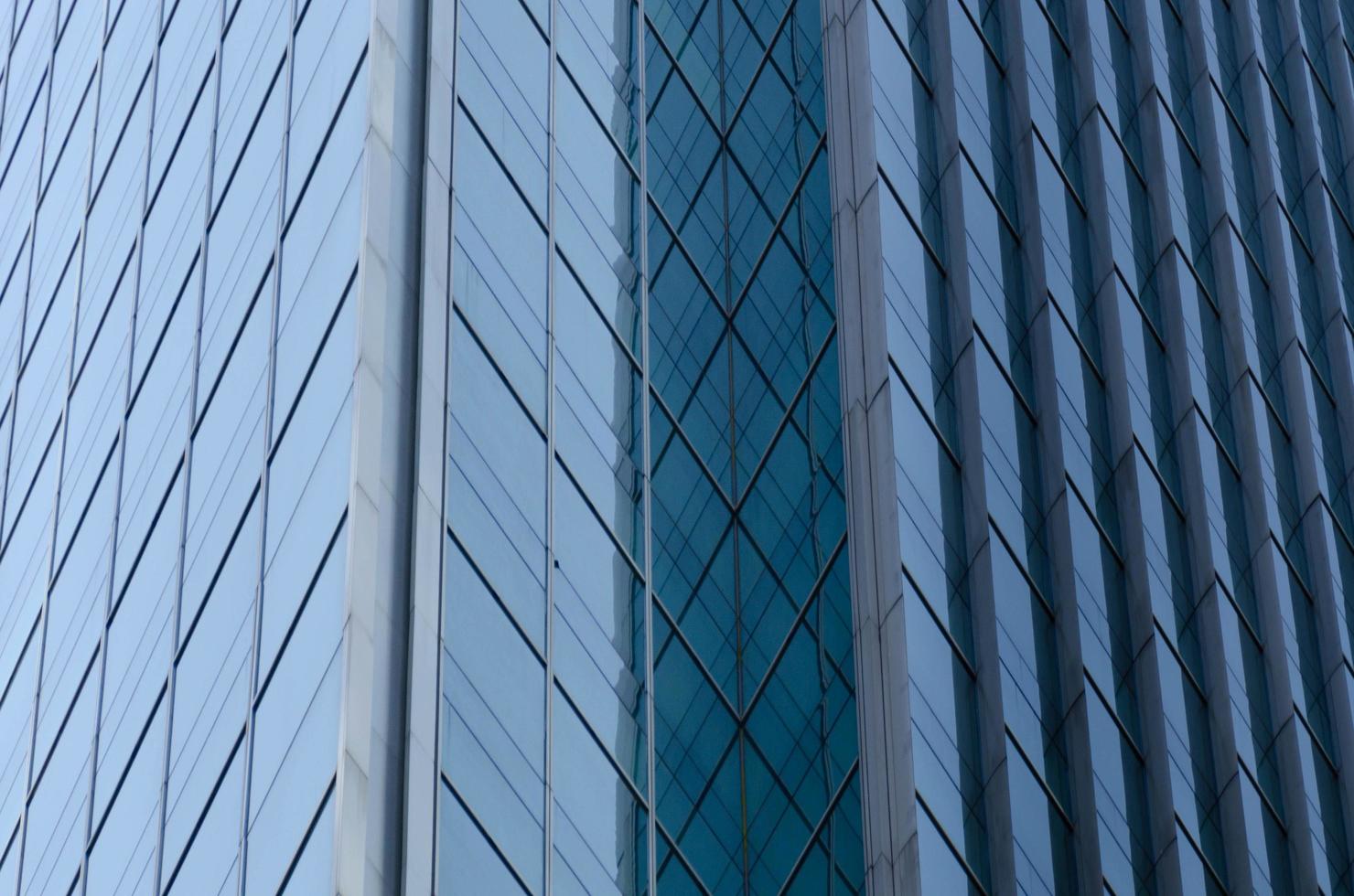 transparent glass wall of office Modern building photo