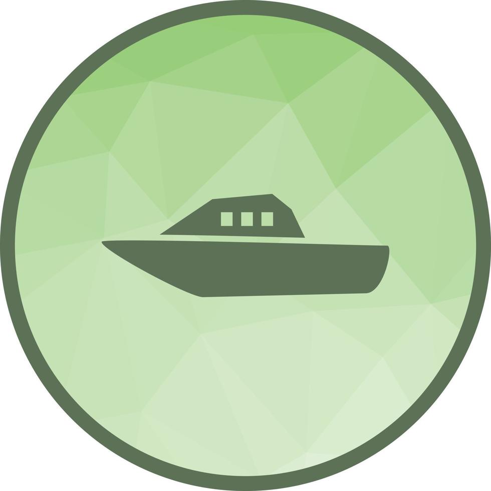 icono de fondo de barco de baja poli vector