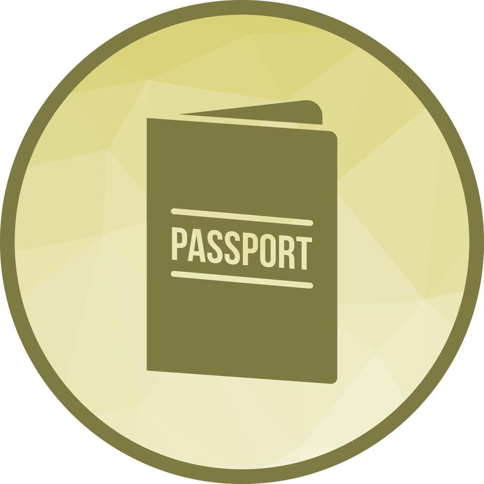 Passport Low Poly Background Icon vector