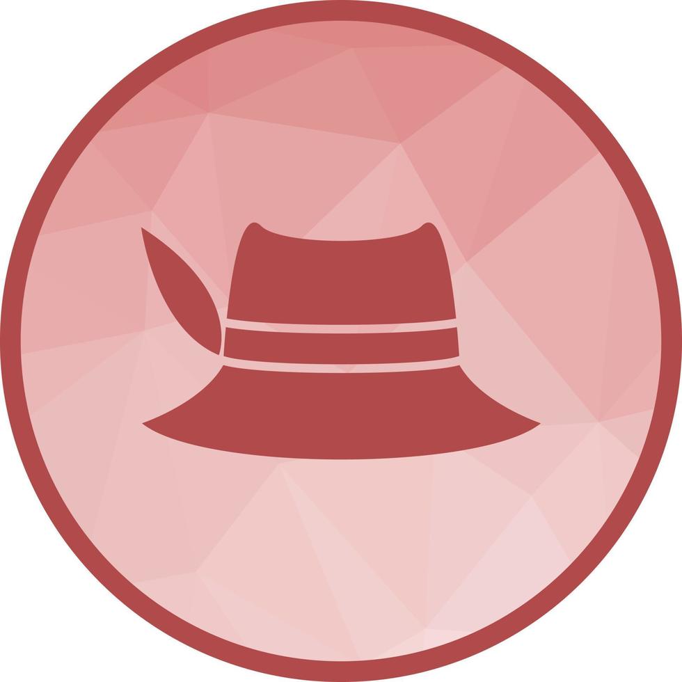 Woman's Hat Low Poly Background Icon vector