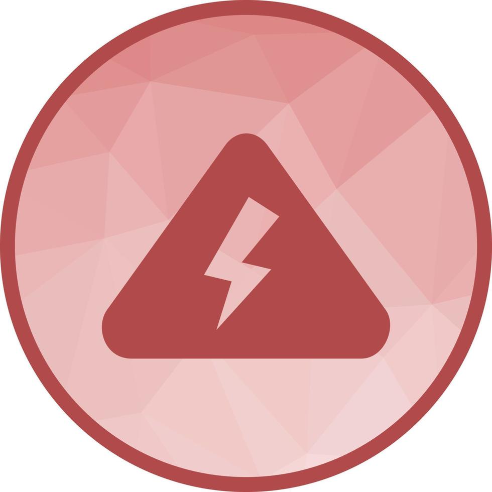 Electricity Danger Low Poly Background Icon vector