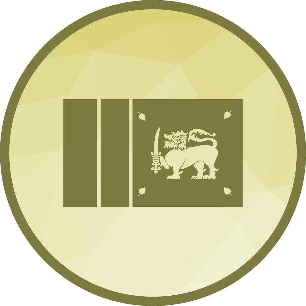 Sri Lanka Low Poly Background Icon vector