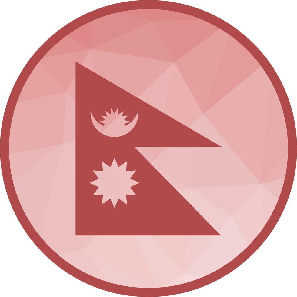 Nepal Low Poly Background Icon vector