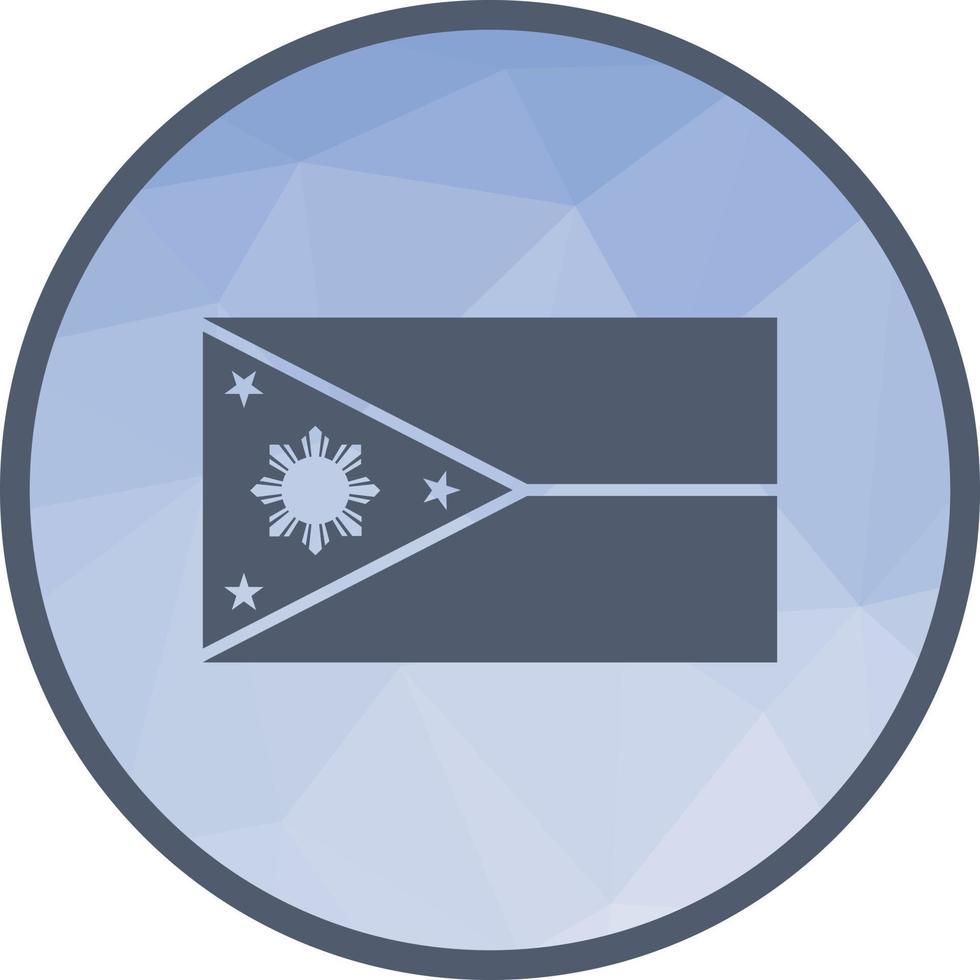 Philippines Low Poly Background Icon vector