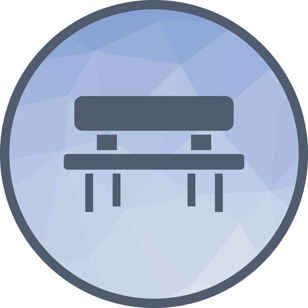 Picnic of Table Low Poly Background Icon vector