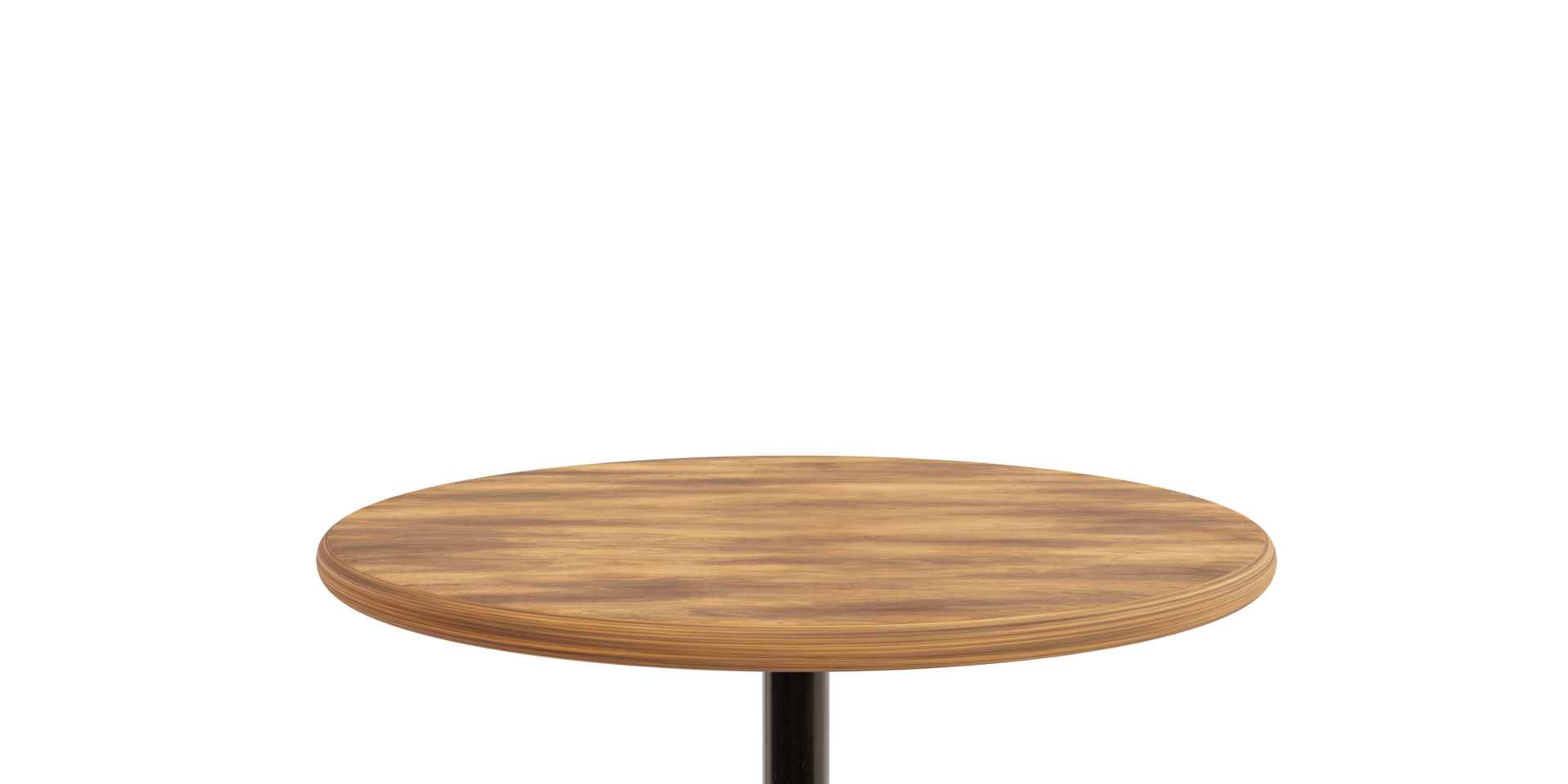 tablero de madera mesa de círculo vacío con 3d render png