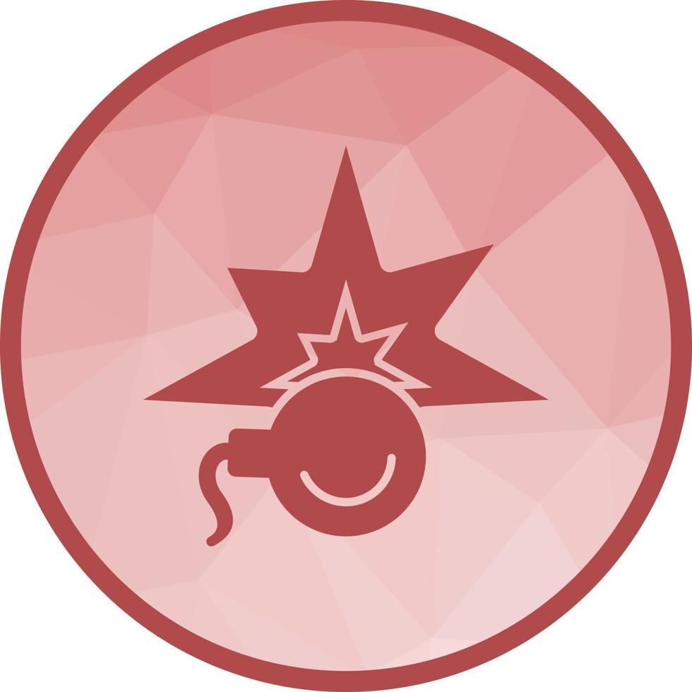 Bomb Blast Low Poly Background Icon vector