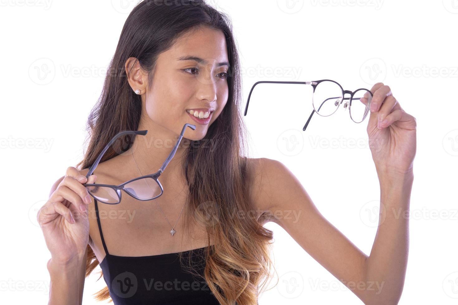 Asian woman with glasses photo