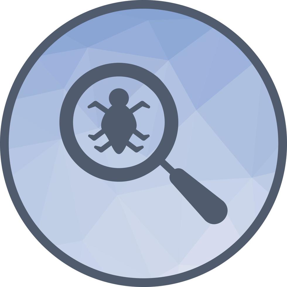 Find Bugs Low Poly Background Icon vector