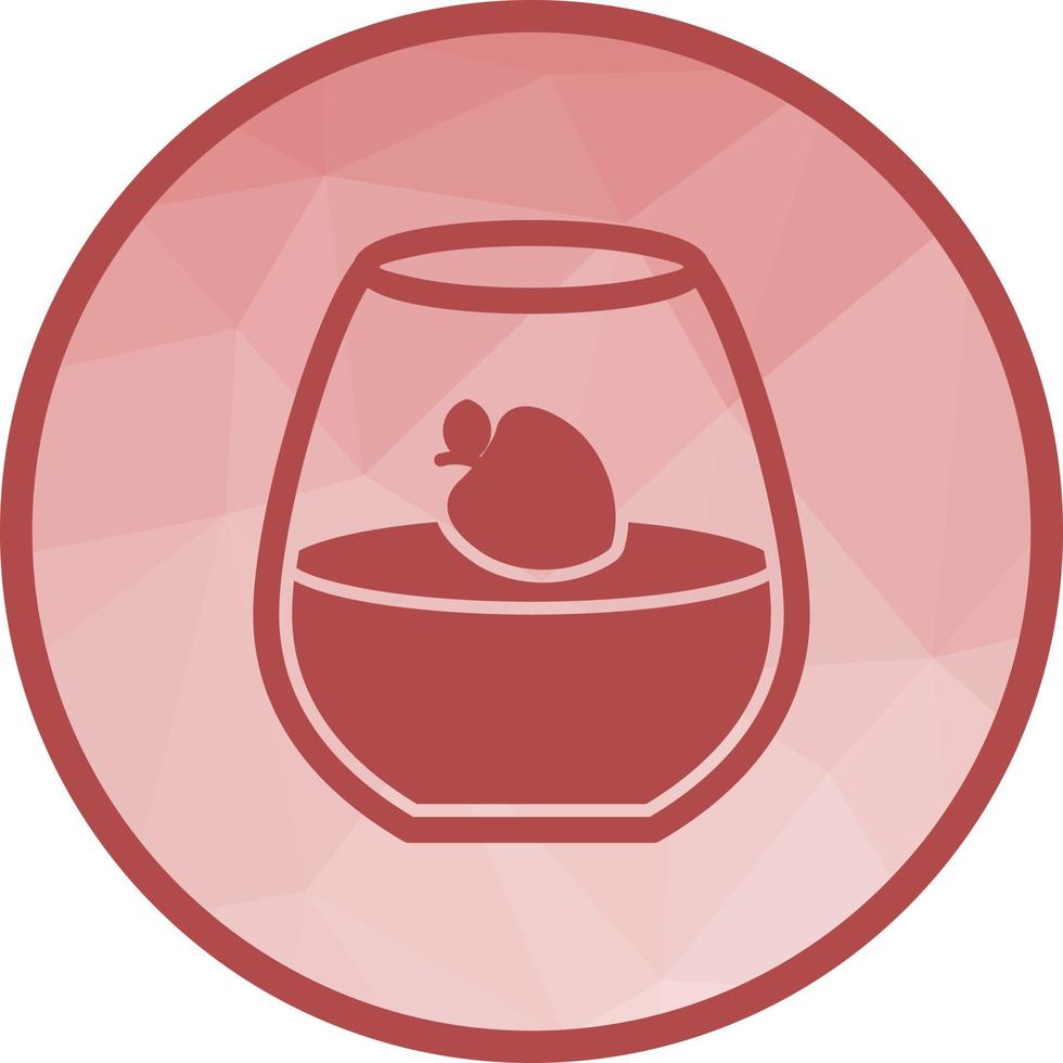 Panna Cotta Low Poly Background Icon vector