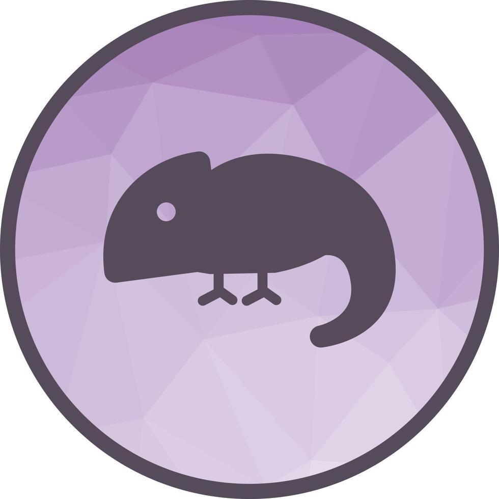 Pet Chameleon Low Poly Background Icon vector