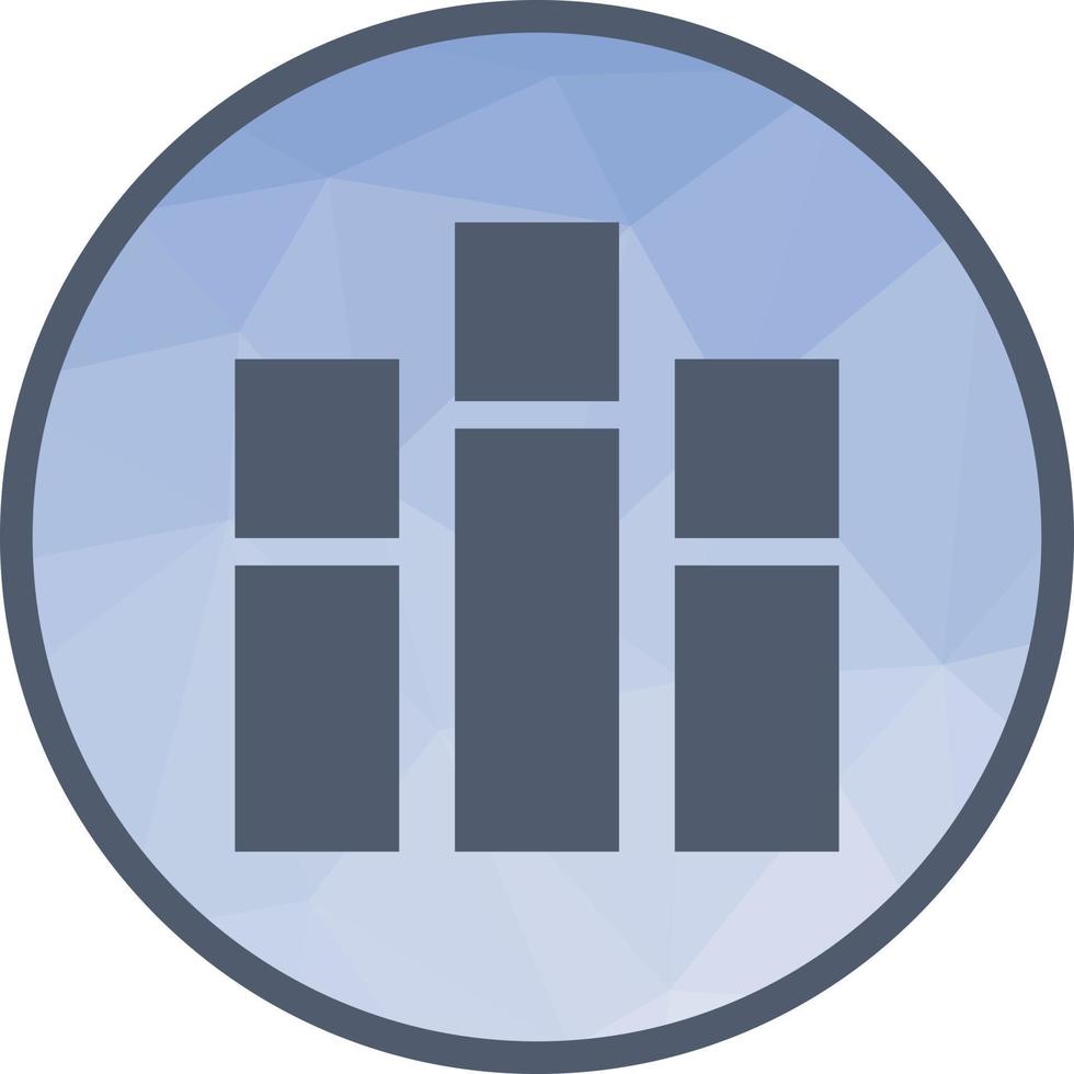 Vertical Bars Low Poly Background Icon vector
