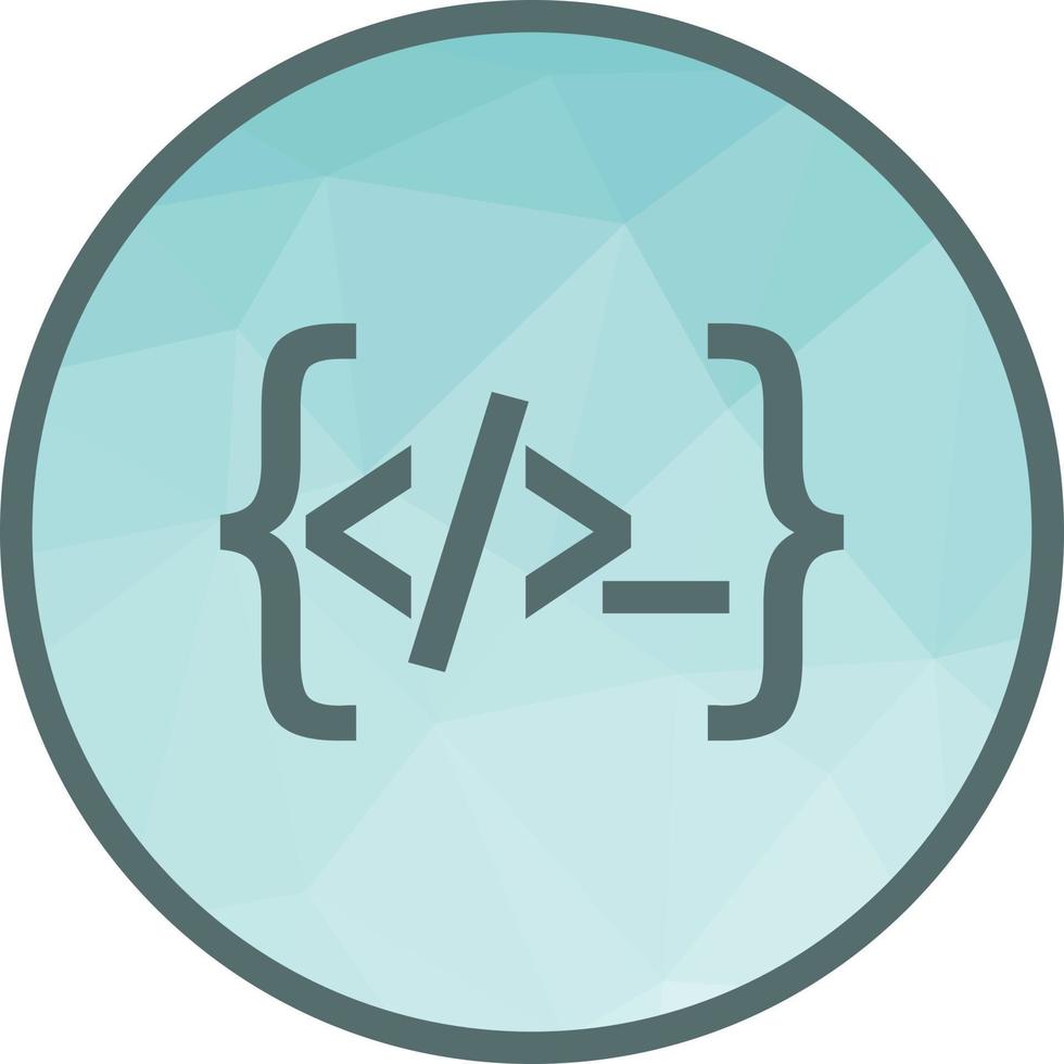 icono de fondo de baja poli de programación vector