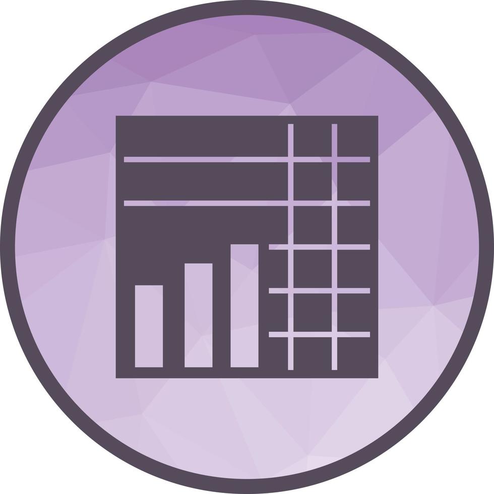 Stacked Graph Low Poly Background Icon vector