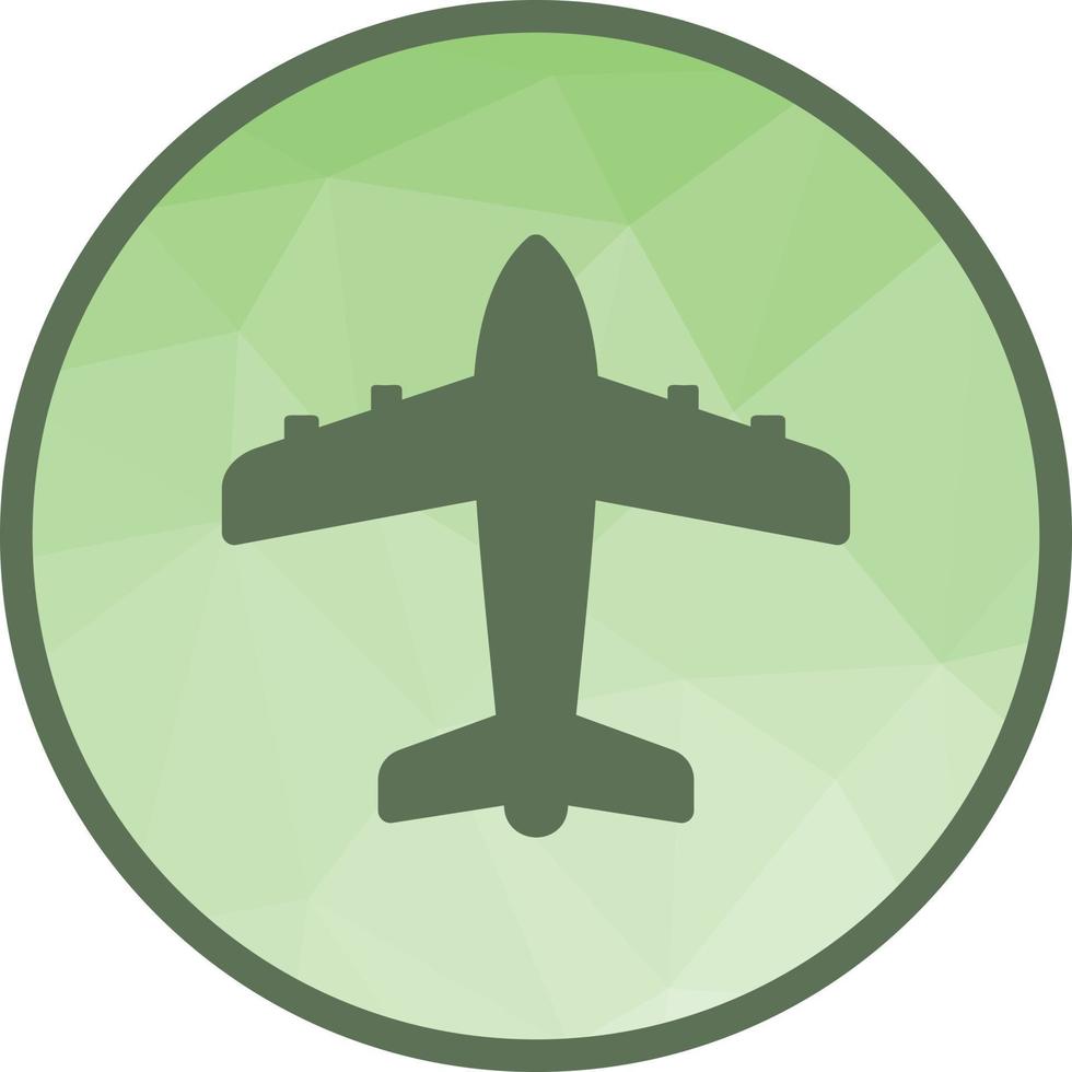 avión, bajo, poli, plano de fondo, icono vector