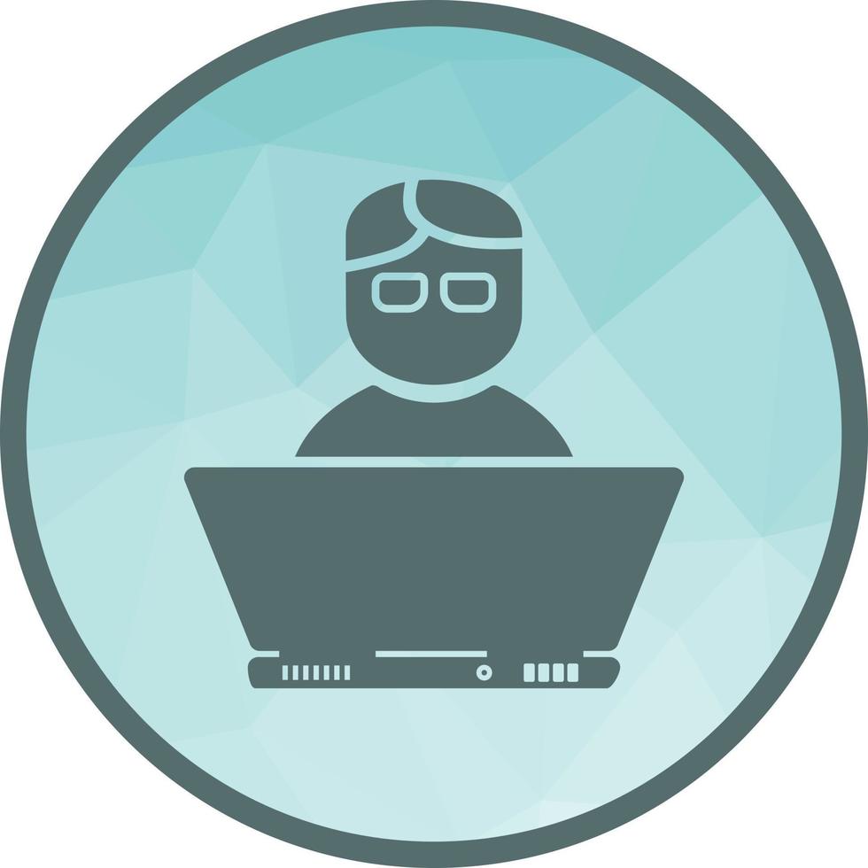 Software Developer Low Poly Background Icon vector