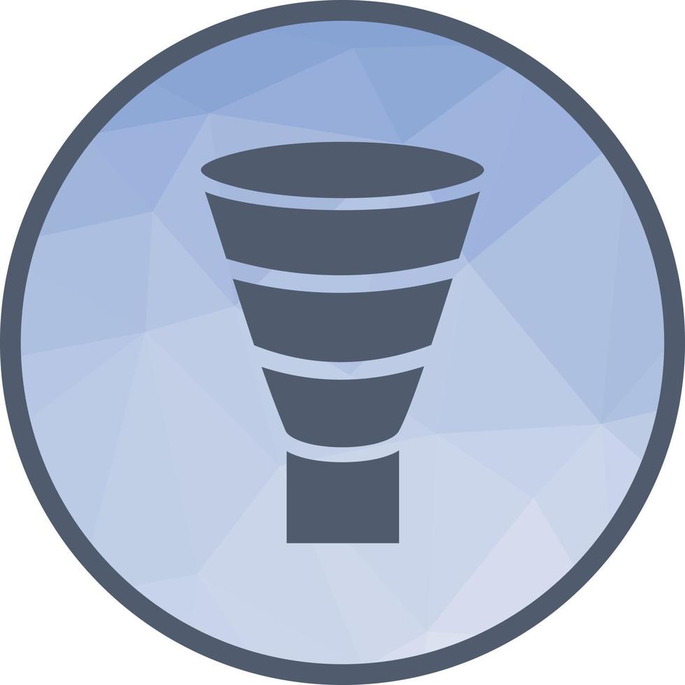 Funnel Chart Low Poly Background Icon vector